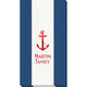 Navy Bandol Stripe Caspari Guest Towels Image 2 of 5